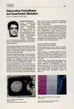 Dekorative Farbeffekte auf feuerfesten Metallen