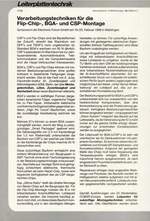 Verarbeitungstechniken für die Flip-Chip-,BGA- und CSP-Montage