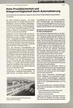 Hohe Prozeßsicherheit und Anlagenverfügbarkeit durch Automatisierung