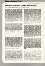 Industrie Consulting - haben wir das nötig?