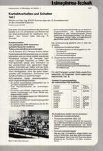 Kontaktverhalten und Schalten – Teil 2