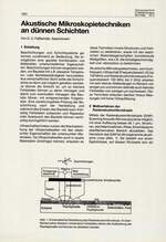Akustische Mikroskopietechniken an dünnen Schichten