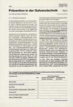 Prävention in der Galvanotechnik – Teil 3