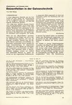 Möglichkeiten und Grenzen beim Beizentfetten in der Galvanotechnik