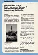 Die Untertage-Deponie Herfa-Neurode und die dadurch geschaffenen langfristigen Entsorgungsmöglichkeiten