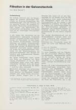 Filtration in der Galvanotechnik