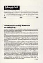 Beim Entfetten verträgt die Qualität keine Abstriche