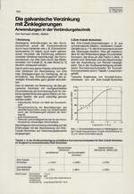 Die galvanische Verzinkung mit Zinklegierungen