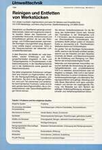 Reinigen und Entfetten von Werkstücken