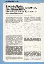 Organische Metalle: Eine neue Stoffklasse für Elektronik, Korrosionsschutz und...