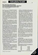 Die chemische Behandlung schwermetallkomplexhaltiger Abwässer aus anwendungstechnischer Sicht