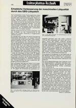 Erhebliche Verbesserung der maschinellen Lötqualität durch das GBS-Lötsystem