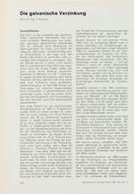 Die galvanische Verzinkung