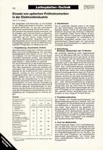 Einsatz von optischen Prüfinstrumenten in der Elektronikindustrie