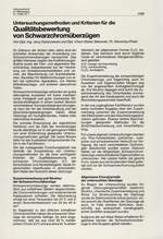 Untersuchungsmethoden und Kriterien für die Qualitätsbewertung von Schwarzchromüberzügen