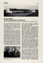 20 Jahre WMV – 20 Jahre praktizierter Umweltschutz