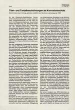 Titan- und Tantalbeschichtungen als Korrosionsschutz