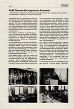 EAST-Seminar für bulgarische Fachleute