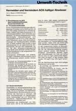 Vermeiden und Vermindern AOX-haltiger Abwässer - Teil 2