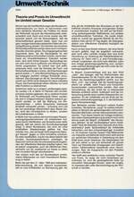 Theorie und Praxis im Umweltrecht Im Umfeld neuer Gesetze