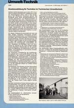 Zusatzausbildung für Techniker im Technischen Umweltschutz