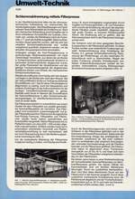 Schlammabtrennung mittels Filterpresse