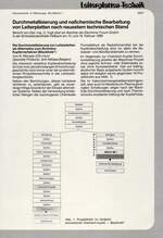 Durchmetallisierung und naßchemische Bearbeitung von Leiterplatten nach neuestem technischen Stand