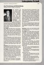 Aus Forschung und Entwicklung