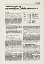 Untersuchungen zur laserunterstützten Palladiumabscheidung