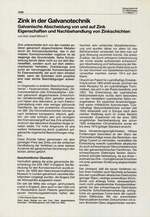 Zink in der Galvanotechnik