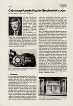 Galvanogeformte Kupfer-Erodierelektroden