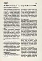 Oberflächenbehandlung zur Leipziger Herbstmesse 1986