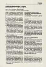 Das Chemikaliengesetz (ChemG)