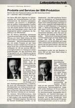 Produkte und Services der IBM-Produktion