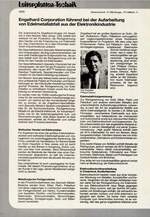 Engelhard Corporation führend bei der Aufarbeitung von Edelmetallabfall aus der Elektronikindustrie