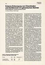 Externe Entsorgung von Chemikalien und Schlämmen im galvanischen Betrieb