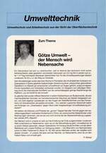 Götze Umwelt – der Menschwird wird Nebensache