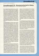 Umweltkongreß ’95 – Abwasserwirtschaft im Dialog
