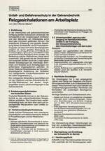 Unfall- und Gefahrenschutz in der Galvanotechnik