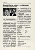 Galvanische Herstellung von Strichgittern