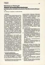 Maßnahmen zur Senkung der Abluft-Schadstoffemissionen bei chemischen und elektrochemischen Oberflächenbehandlungen – 1.Teil