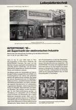 INTERTRONIC ‘95 – ein Supermarkt der elektronischen Industrie