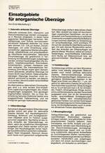 Einsatzgebiete für anorganische Überzüge