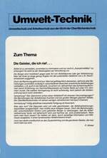 Die Geister, die ich rief...