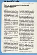 Stand der umwelttechnischen Maßnahmen in der Galvanotechnik