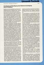 Anordnung zur Beseitigung einer Bodenverunreinigung durch Produktion