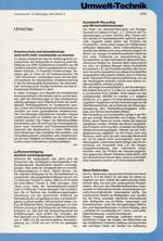 Zur Info - Umwelttechnik 08/1990