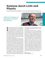 Katalyse durch Licht und Plasma – Wertschöpfung durch Katalyse ist von volkswirtschaftlicher Bedeutung