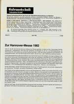 Zur Hannover-Messe 1982