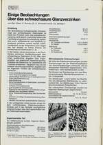 Einige Beobachtungen über das schwachsaure Glanzverzinken